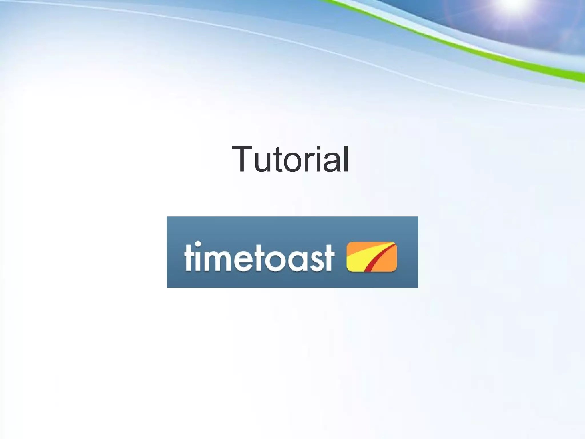 Tutorial de Timetoast PPT