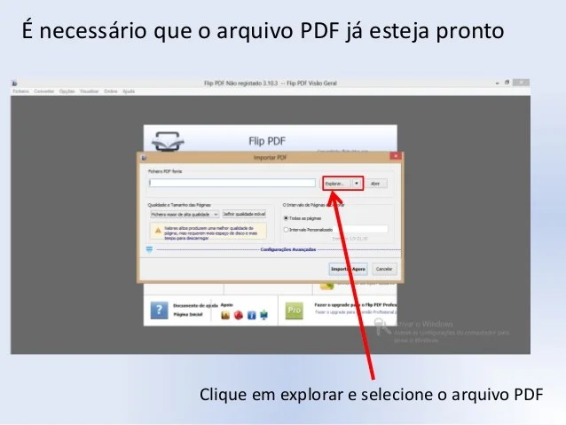 Tutorial para transformar o arquivo PDF em um livro “folheável” (Page…