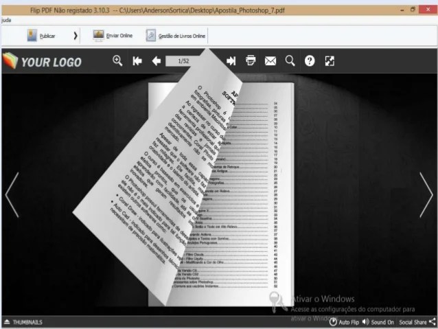 Tutorial para transformar o arquivo PDF em um livro “folheável” (Page…