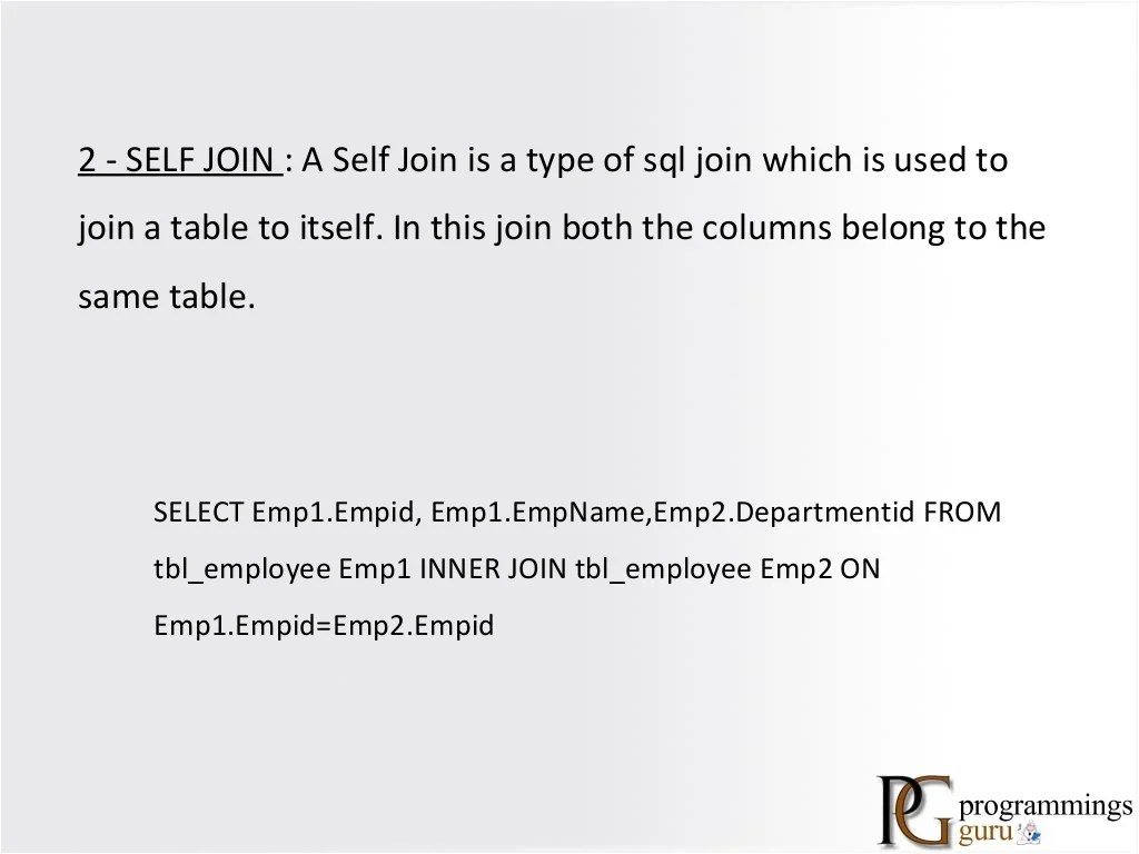 Types Of Join In Sql Server Join With Example In Sql Server