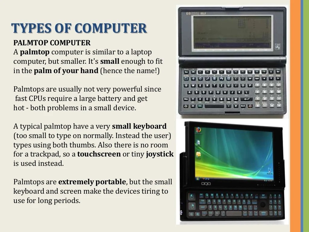 Types and components of computers