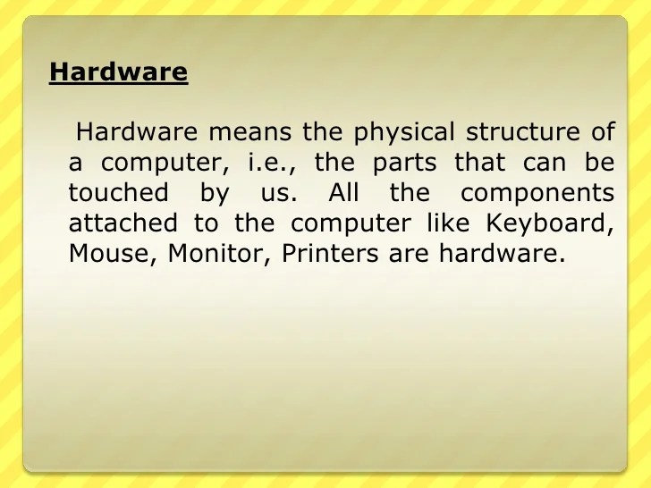 Types and components of computer system