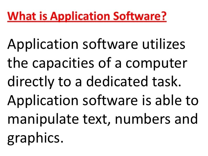 Types of application software