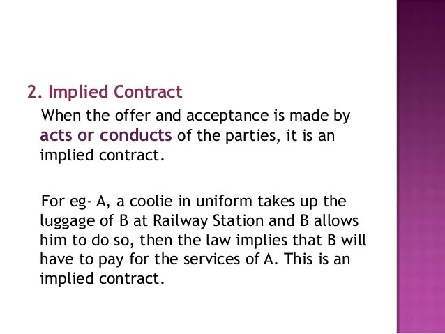Types of contract