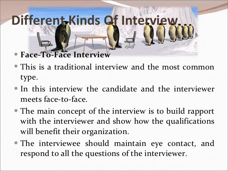 Types of interview