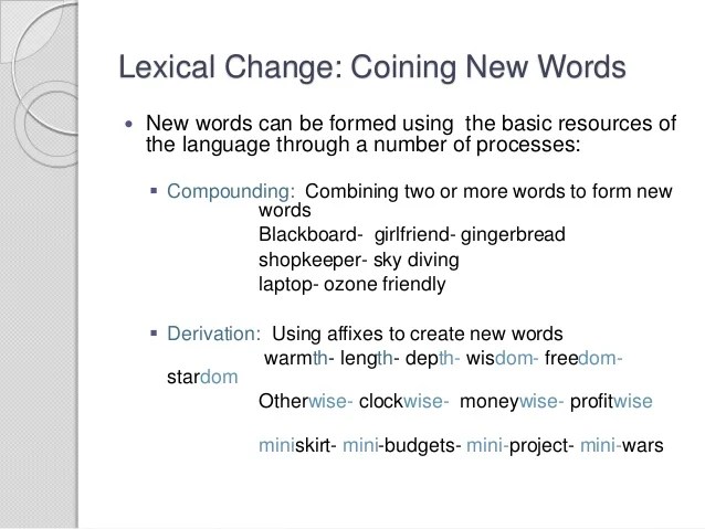 Types of language change