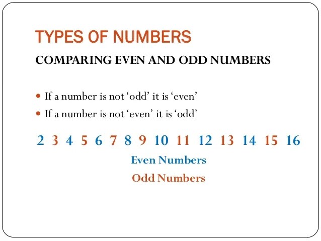 Numbers and Number Sense Odd Numbers