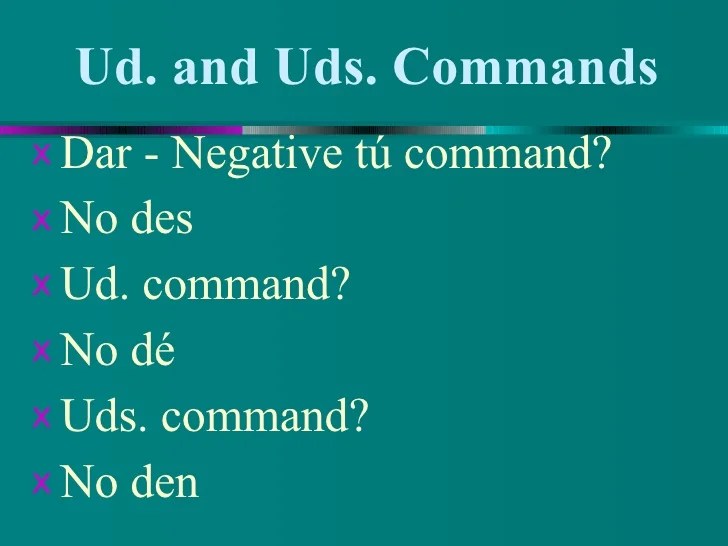 Ud Uds Commands
