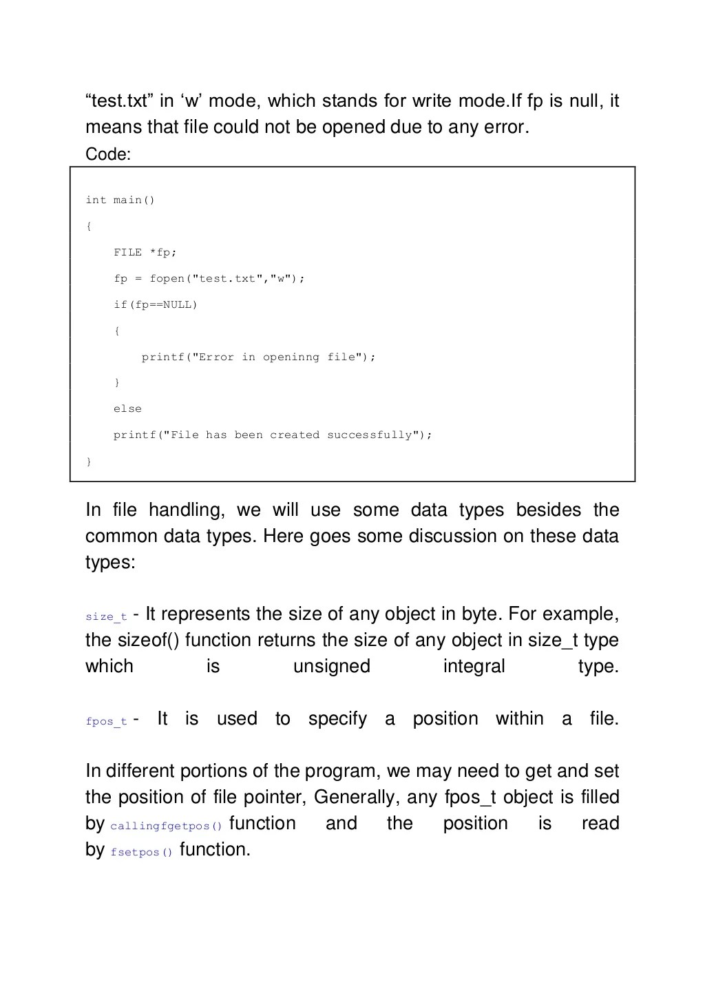 Understanding c file handling functions with examples