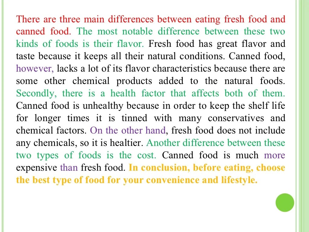 comparison & contrast paragraph