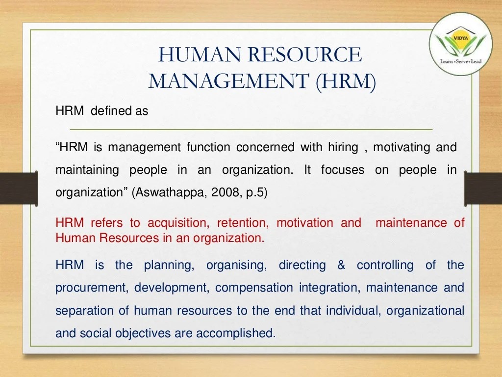Introduction to HRM