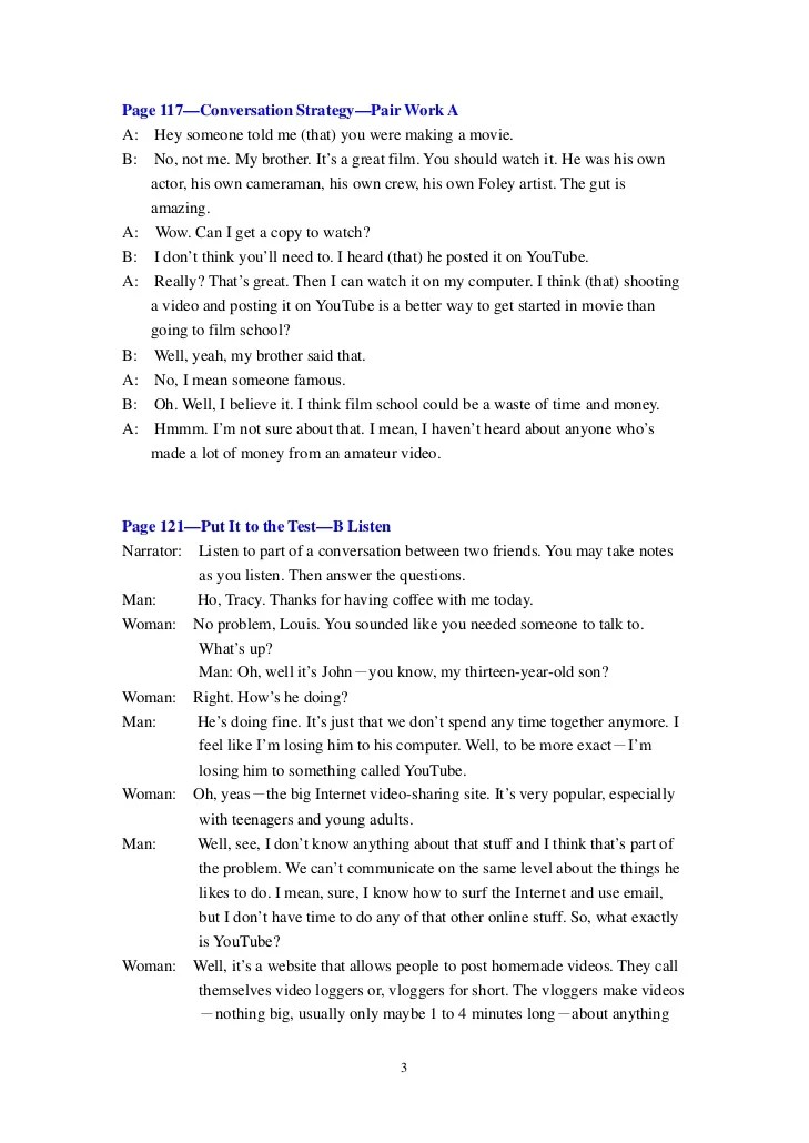 Unit 12 audio script