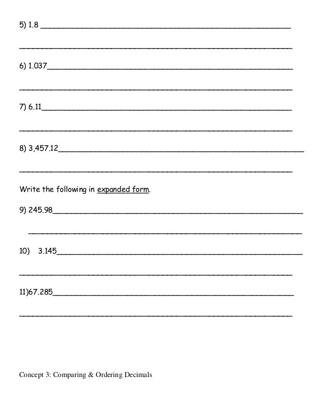 Unit 3 lesson 1 place value comparing ordering