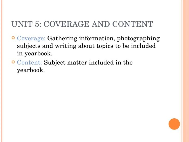 Unit 5 Coverage And Content