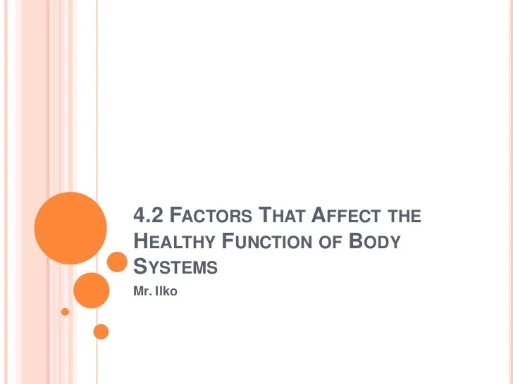 Unit b section 4.2 factors that affect the body