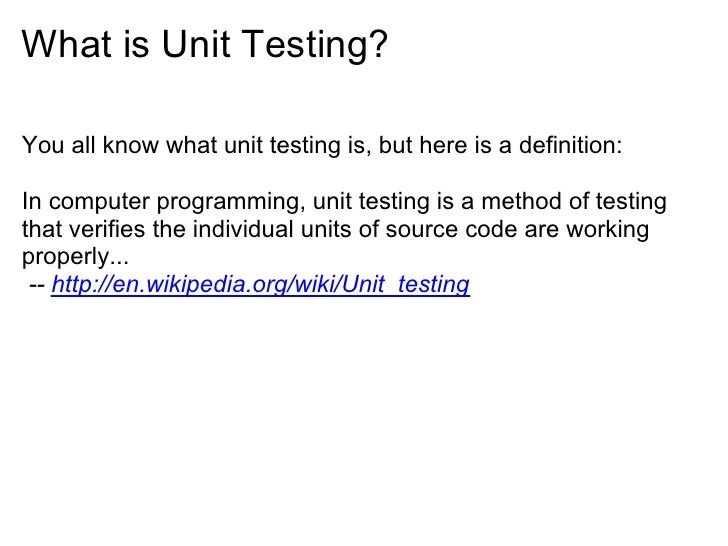 Unit Testing Fundamentals