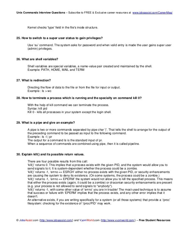 Unix commands interview_questions