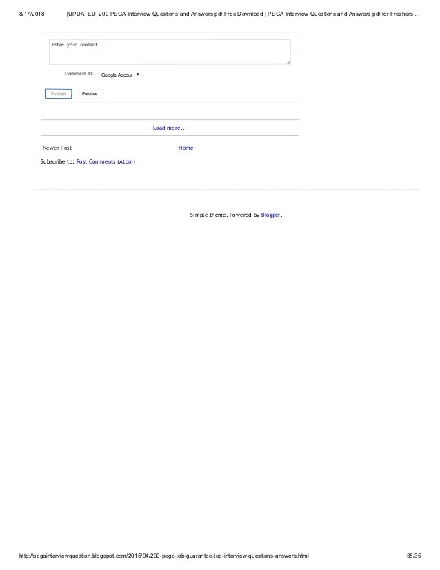 [Updated] 200 pega interview questions and answers pdf free download