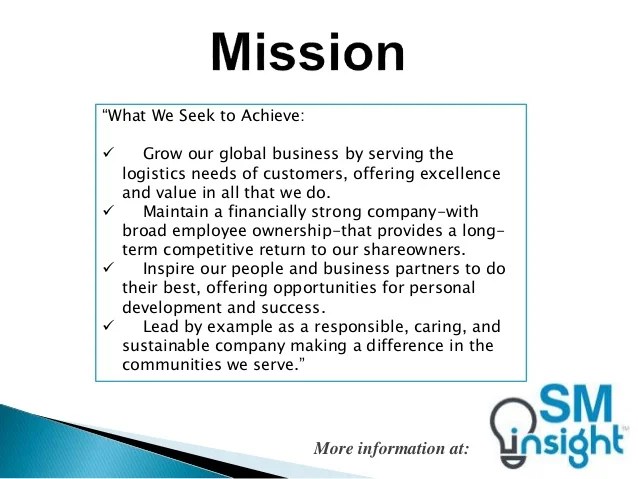 UPS mission statement