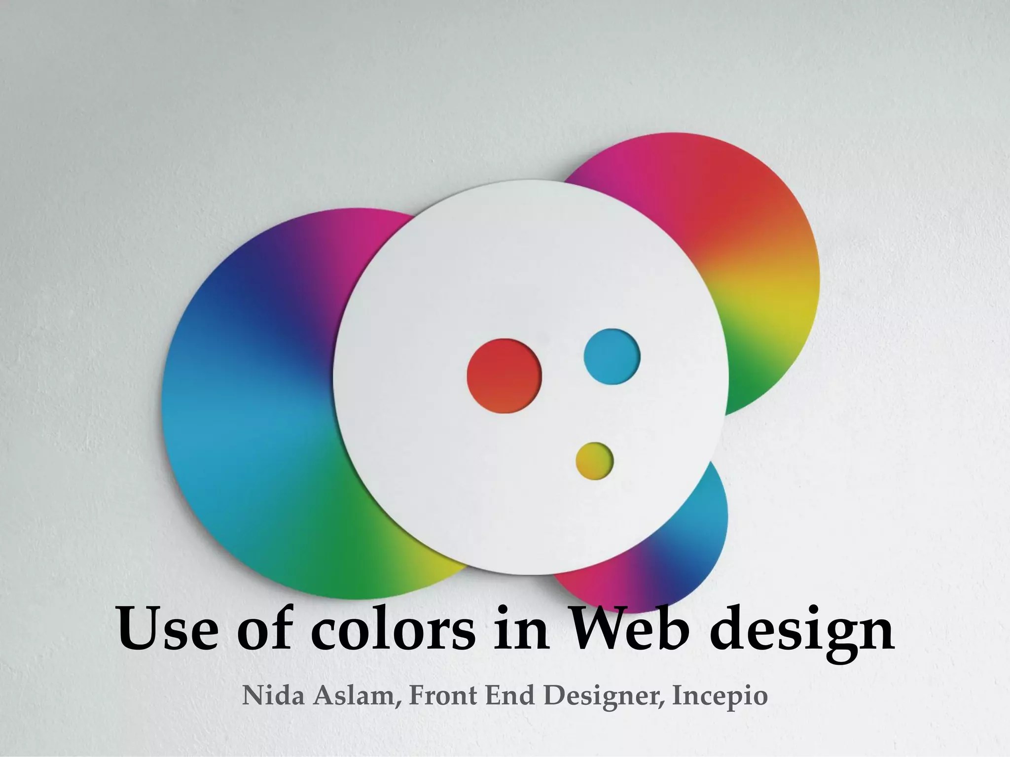 Use of colors in web and graphic design PPT