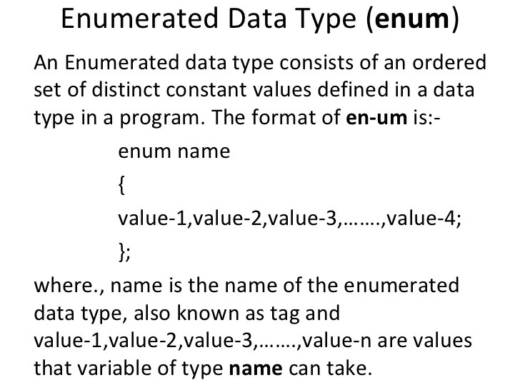 User defined data type