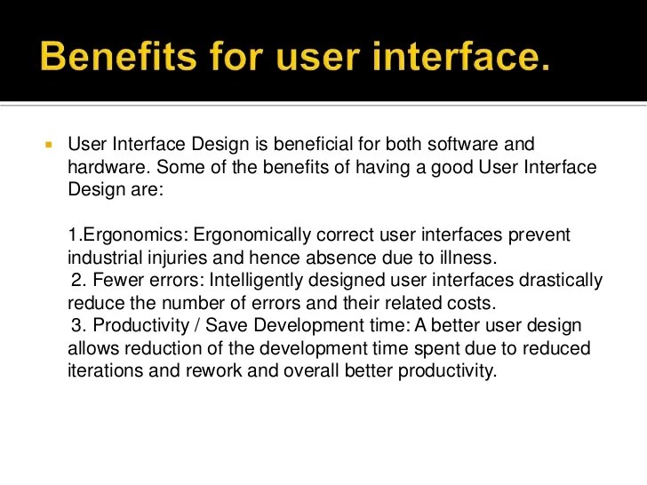 User interface for web design.