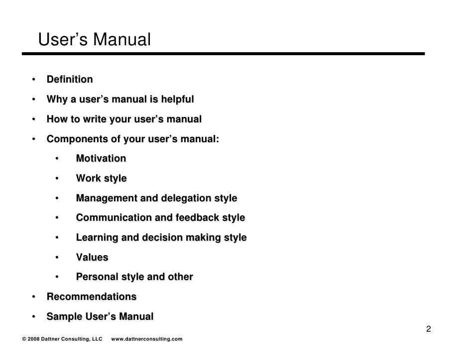 Users Manual