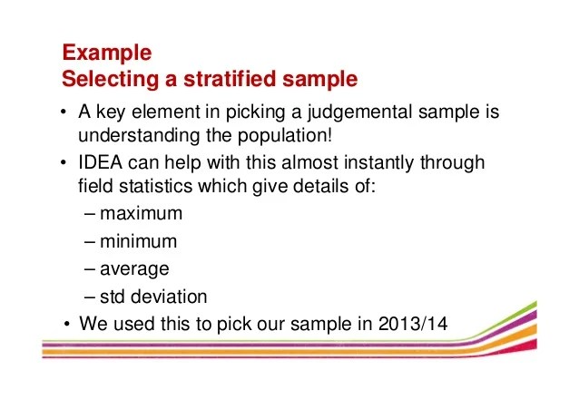 Using Idea To Create A Sampling Methodology