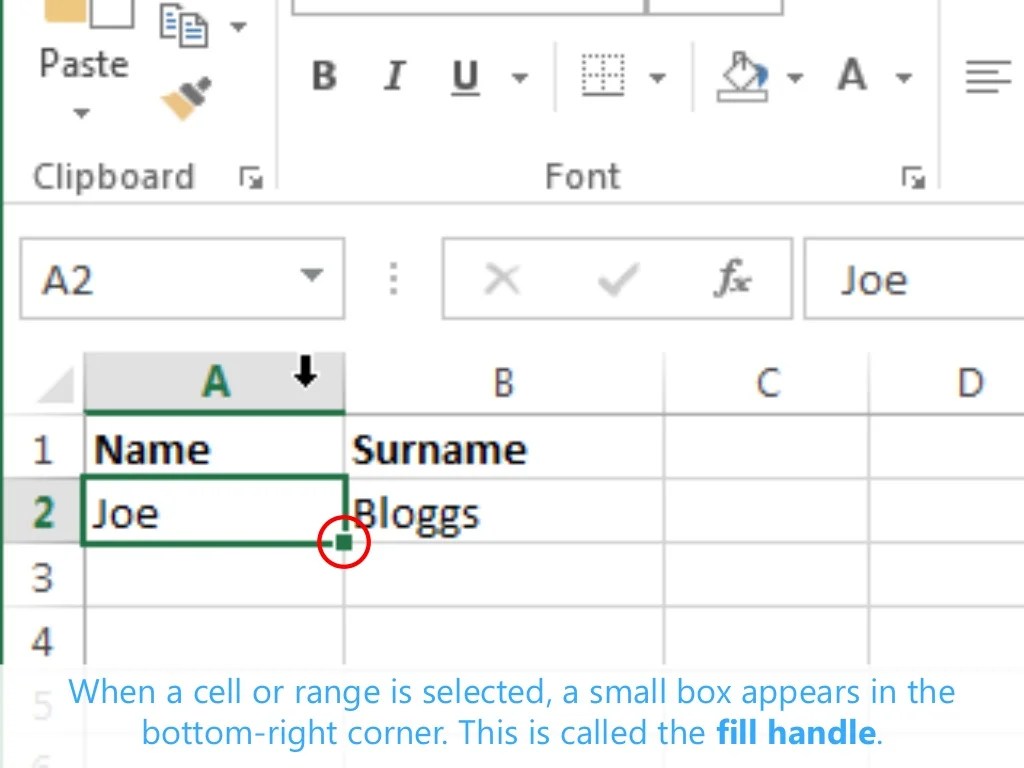 Using the Fill Handle Excel 2013 Tutorial