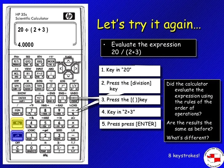 Using the hp35s Calculator