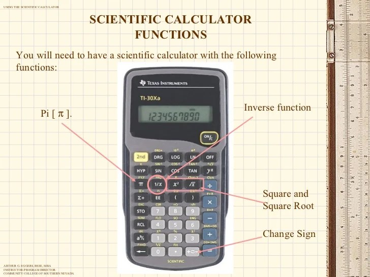 Using the scientific calculator