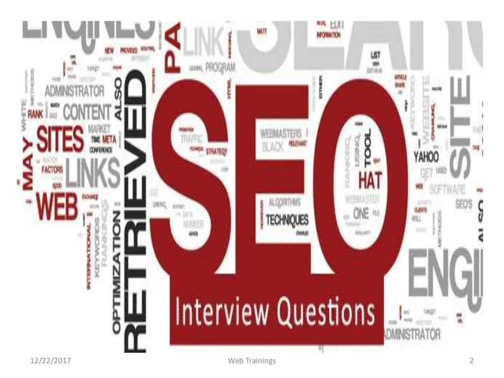 SEO Interview Questions and Answers 2017