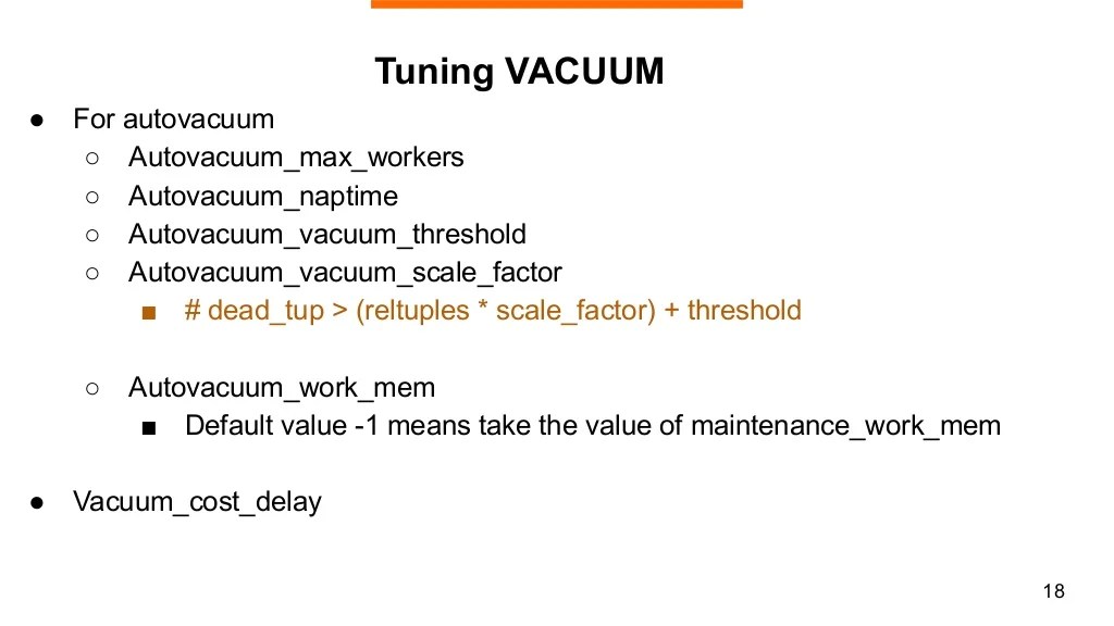 Vacuum in PostgreSQL