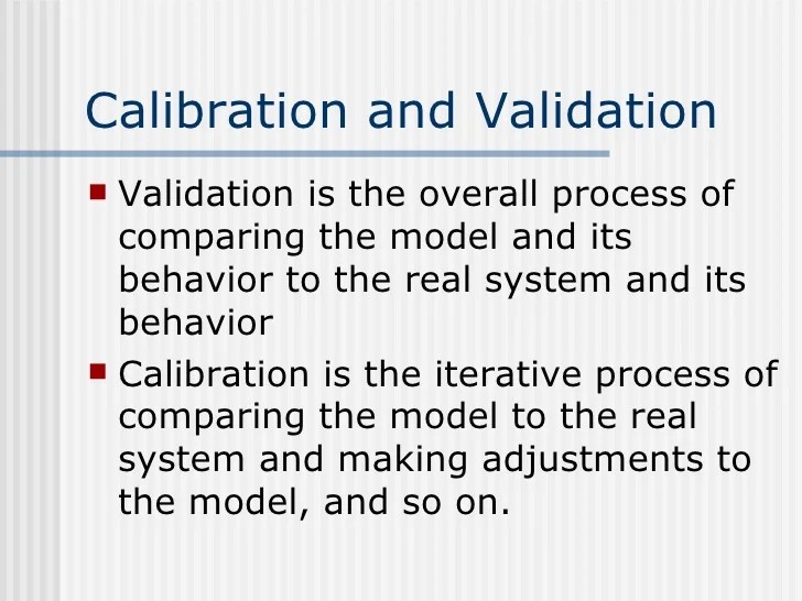 Difference Between Calibration And Validation
