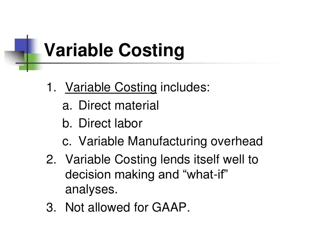Variable costing