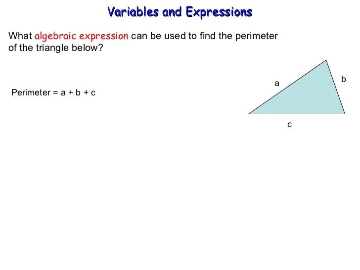 Variables & Expressions