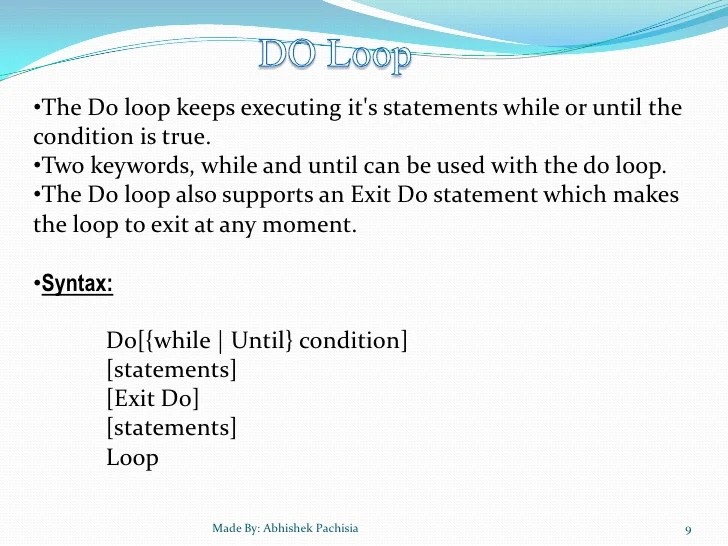 (loop structure)