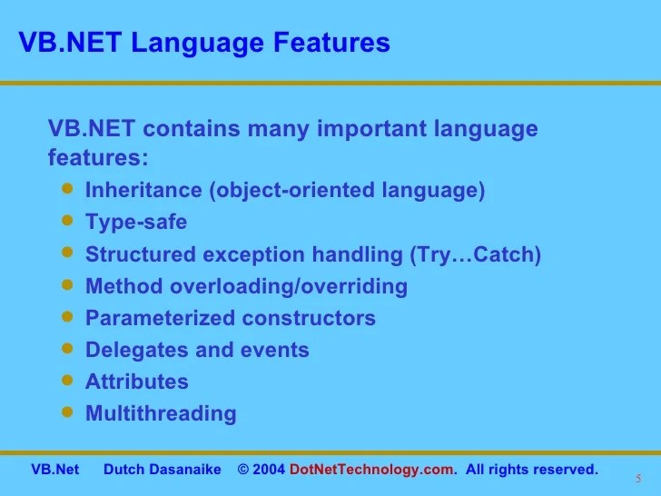 Language features