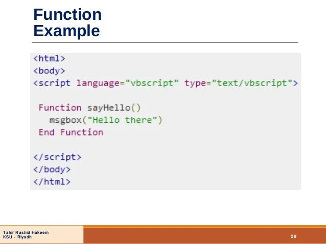 How to write vb script