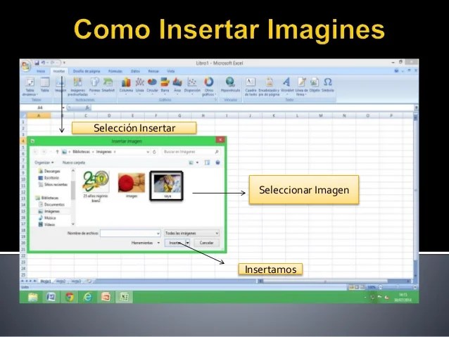 Como insertar una imagen en excel