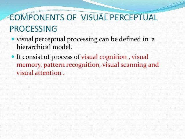 Visual perceptual