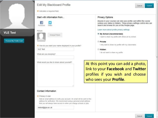 VLE GSA How to use the Profile Tool
