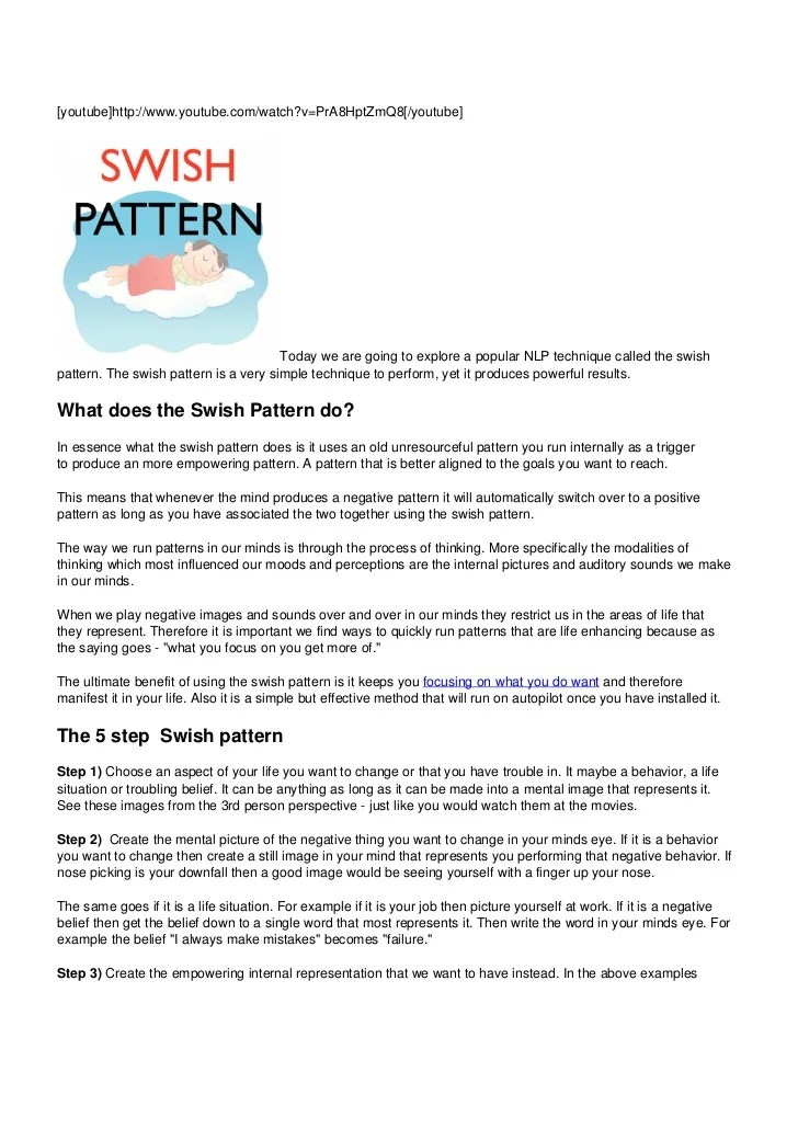 Learn How to do the Swish Pattern NLP