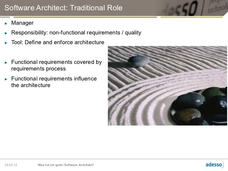What a Good Software Architect Does