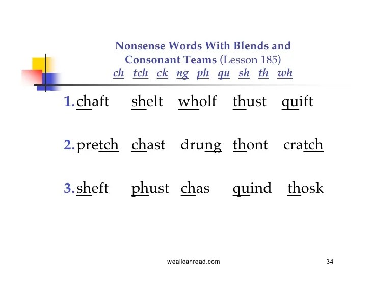 2 list of nonsense words / Orton's sensesens Archives