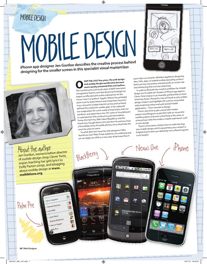 Mobile GUI Design Web Designer Magazine Article