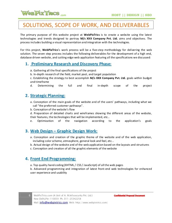 Web design proposal sample Web design proposal sample
