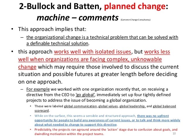 Strategic Delivery of Change Management