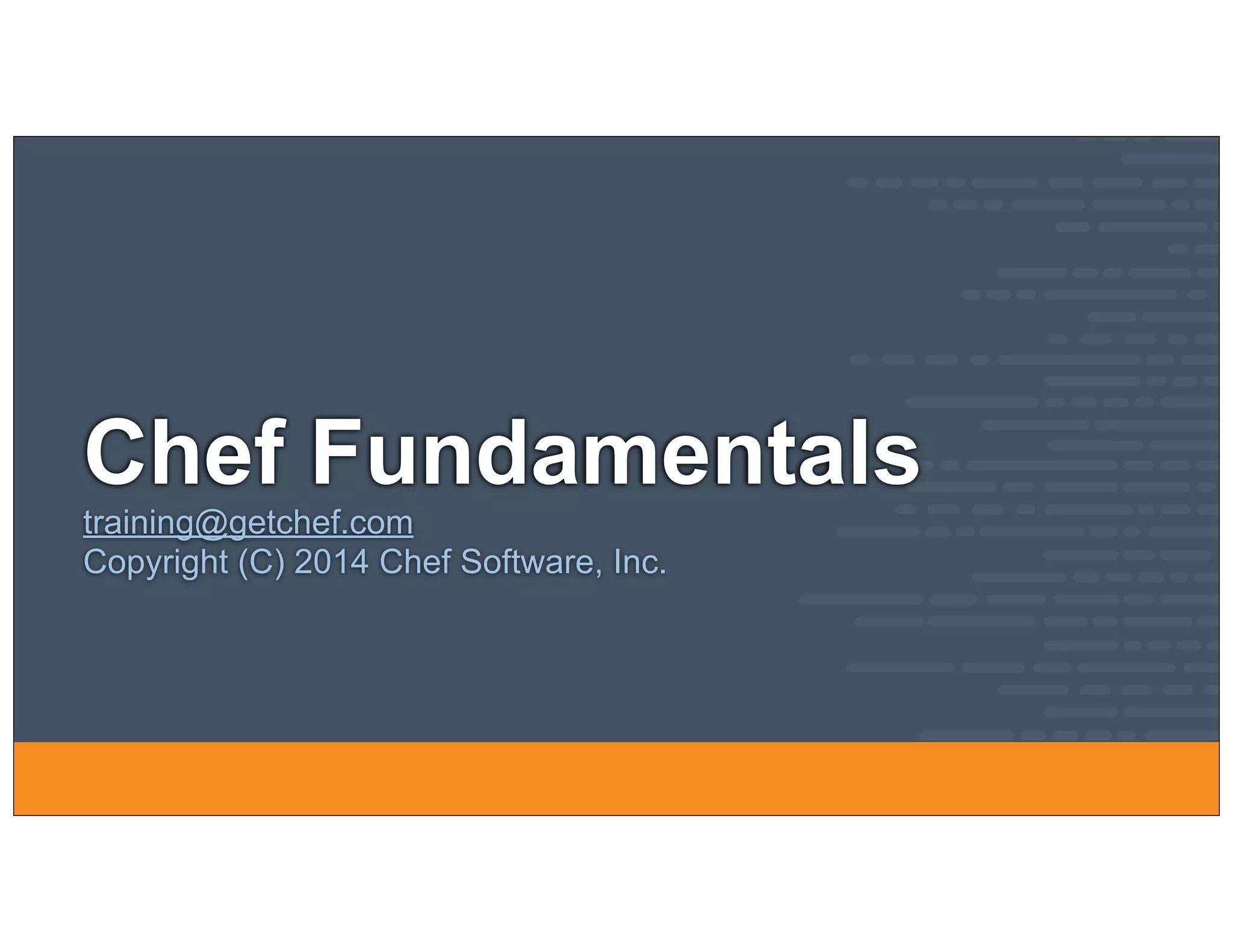 Common configuration with Data Bags Fundamentals inar Series Part