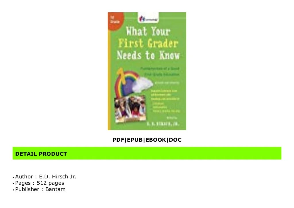 [PDF] What Your First Grader Needs to Know (Revised and Updated) Fun…